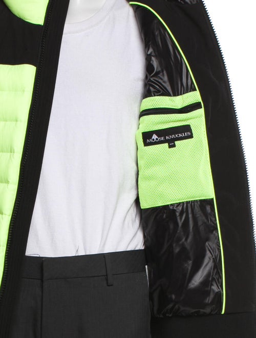 Moose Knuckles Colorblock Pattern Puffer Coat