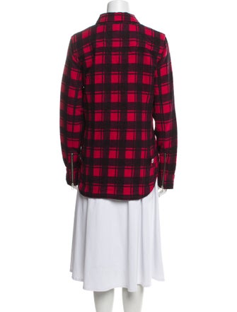 Moose Knuckles Plaid Print Coat