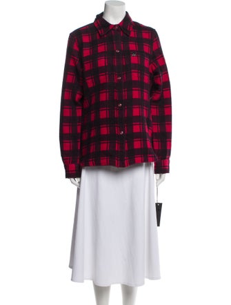 Moose Knuckles Plaid Print Jacket