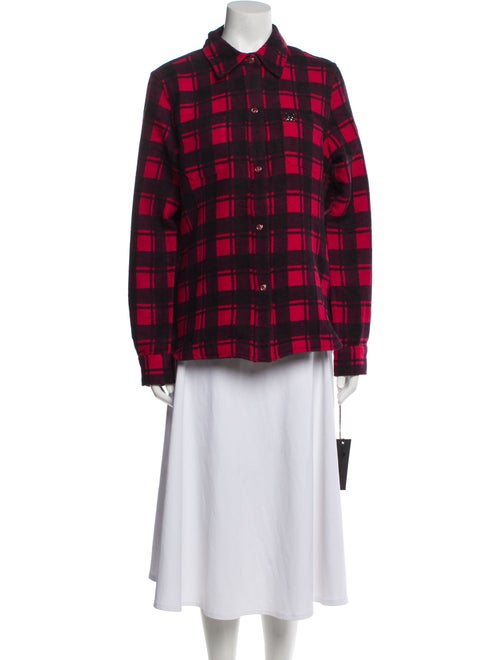 Moose Knuckles Plaid Print Jacket