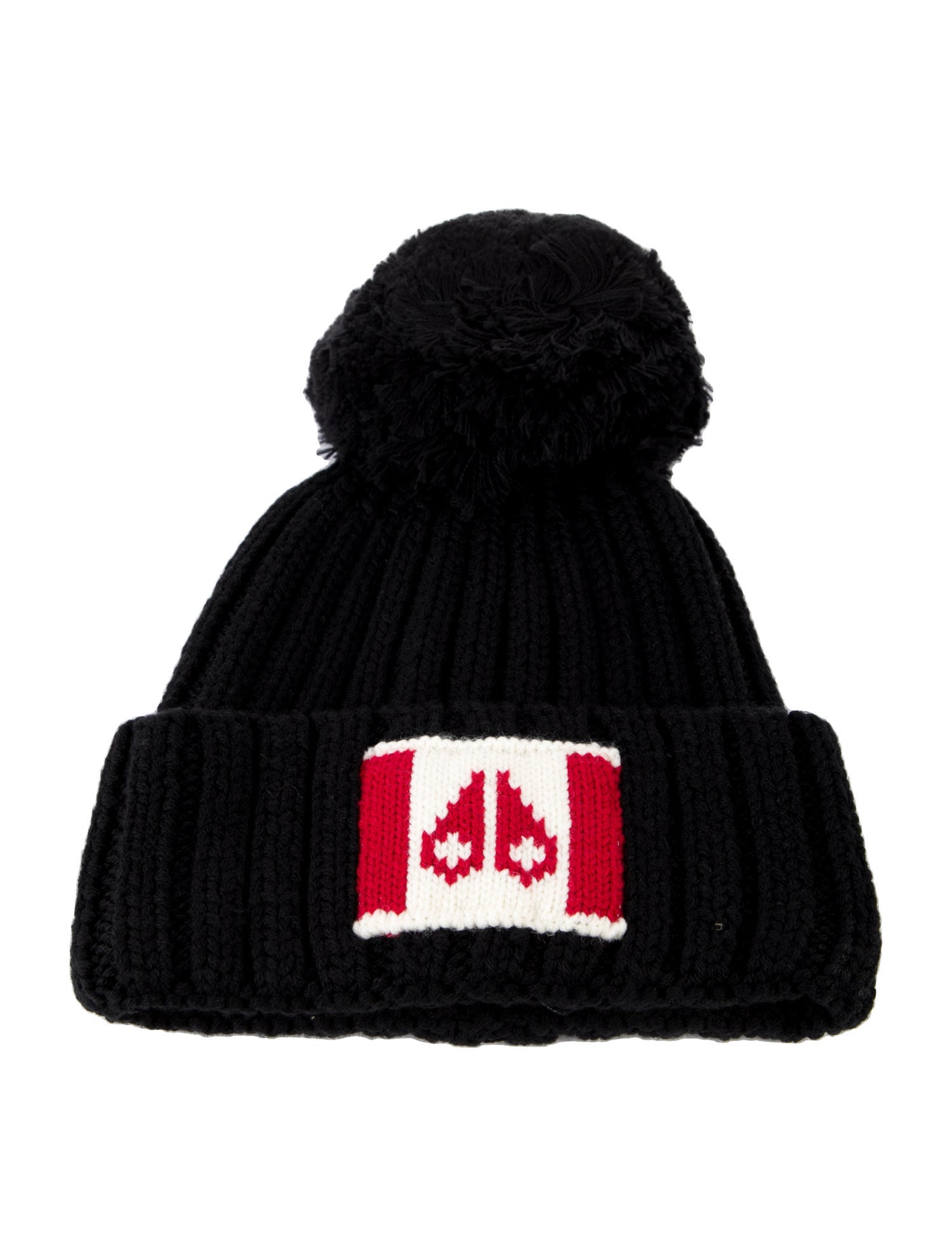 Moose Knuckles Pom-Pom Accent Beanie