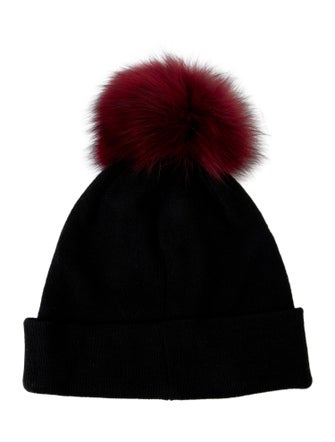 Moose Knuckles Fox Fur PomPom Beanie