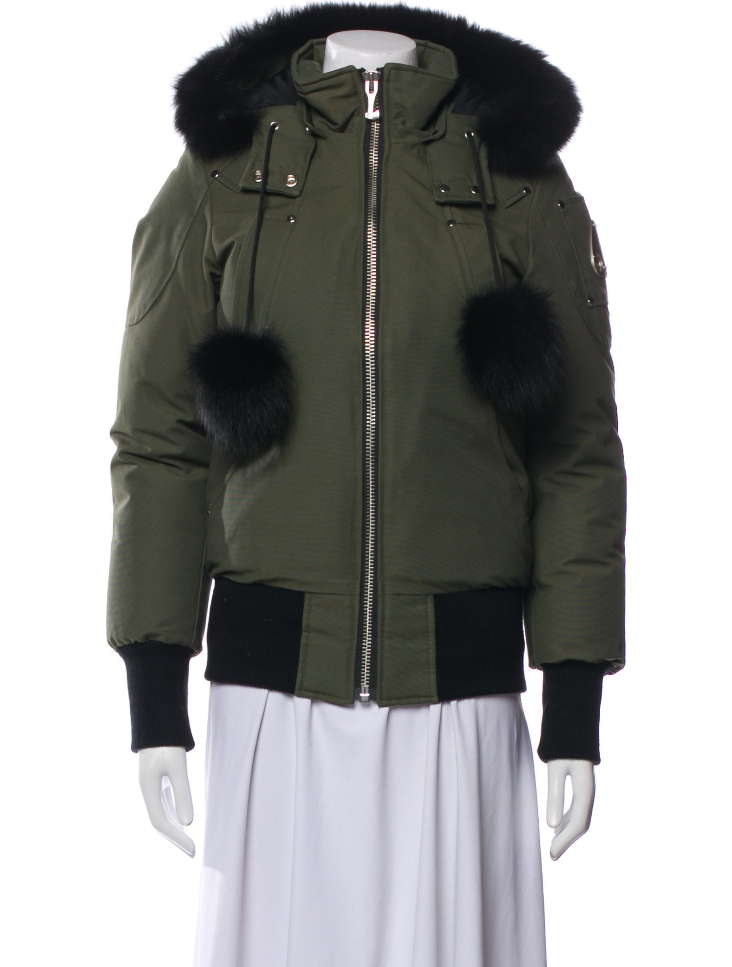 Moose Knuckles Colorblock Pattern Down Jacket