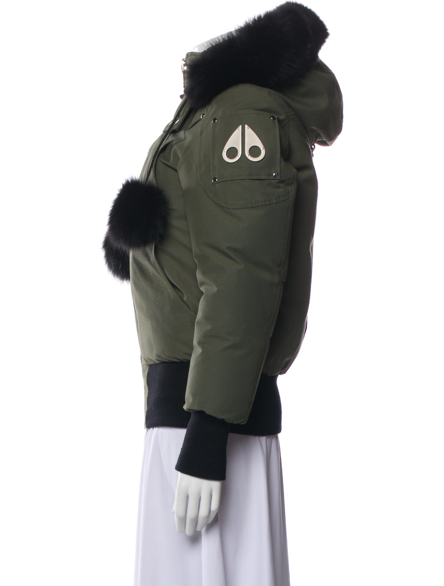 Moose Knuckles Colorblock Pattern Down Jacket