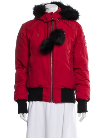 Moose Knuckles Colorblock Pattern Bomber Jacket