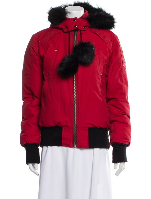 Moose Knuckles Colorblock Pattern Bomber Jacket