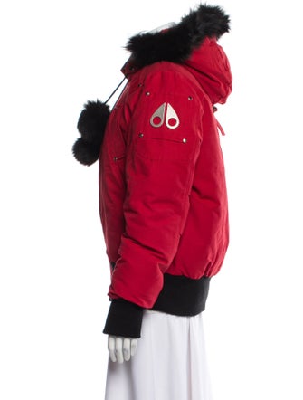 Moose Knuckles Colorblock Pattern Bomber Jacket