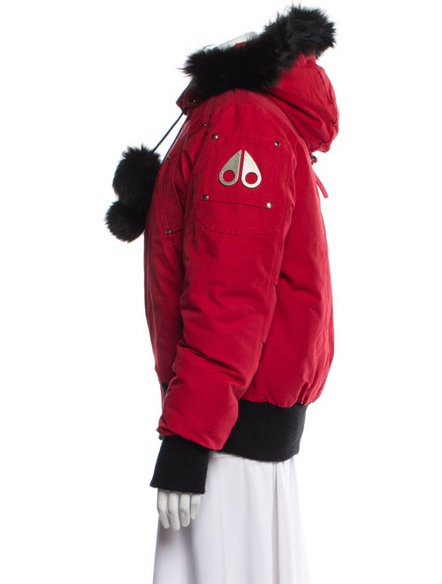 Moose Knuckles Colorblock Pattern Bomber Jacket