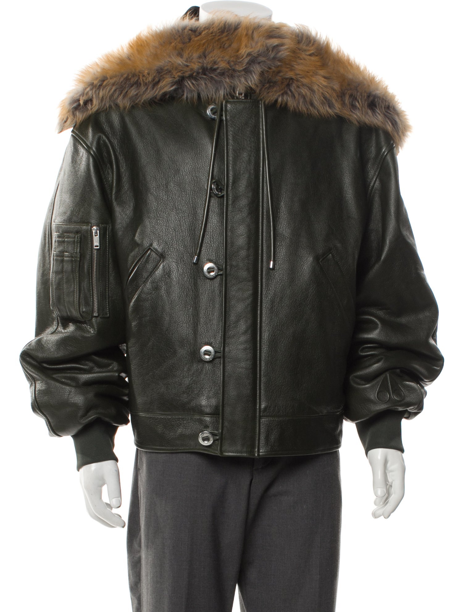 Moose Knuckles Leather Moto Jacket