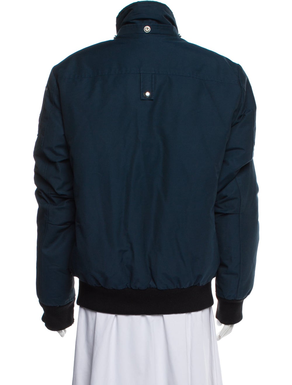 Moose Knuckles Down Jacket Blue Stand Collar Slit… - image 3