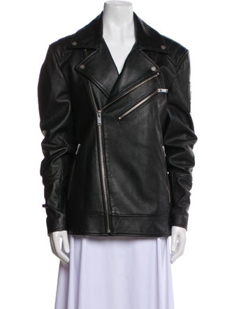 Moose Knuckles Leather Biker Jacket
