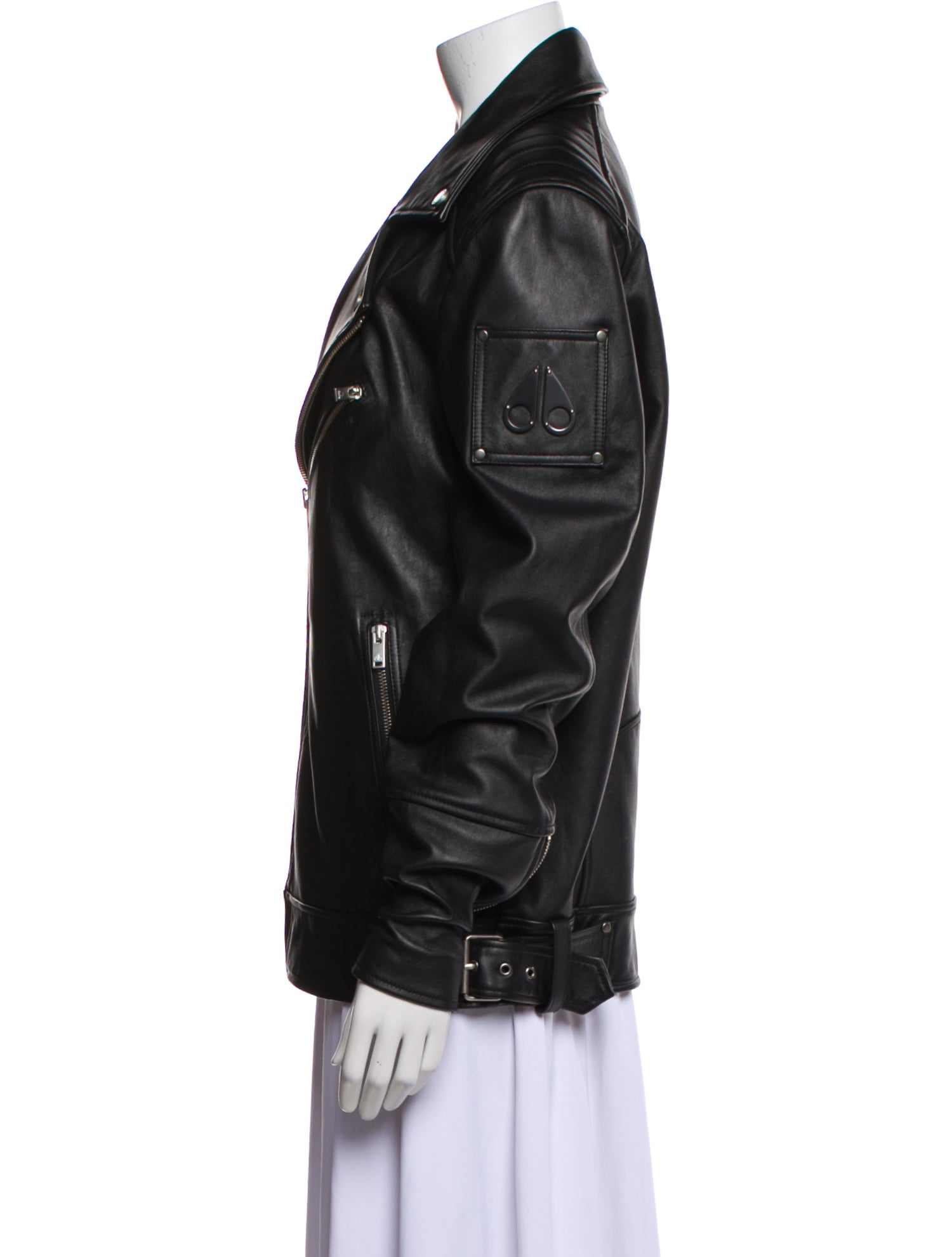 Moose Knuckles Leather Biker Jacket