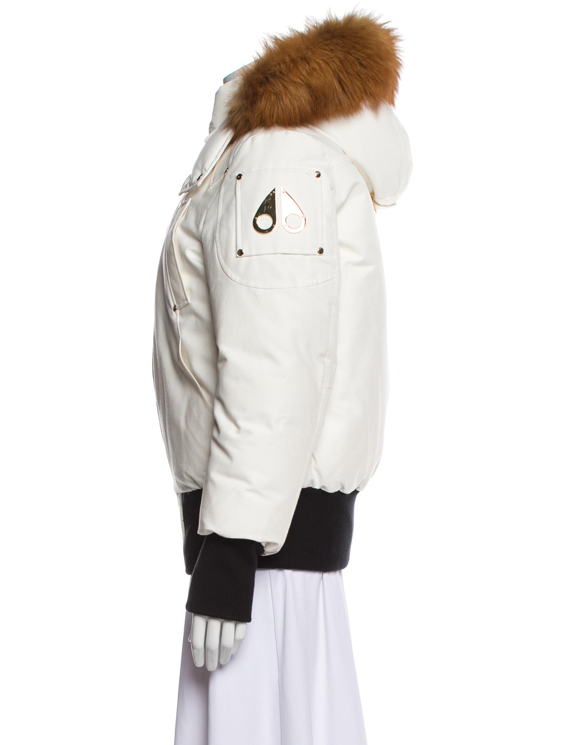 Moose Knuckles Colorblock Pattern Down Jacket