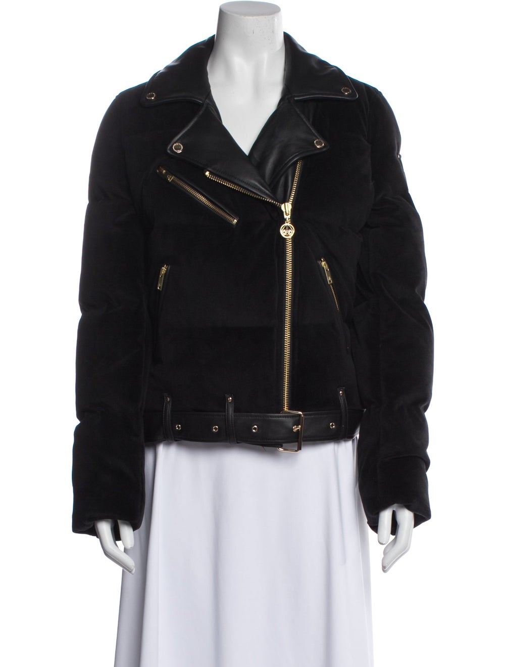 Moose Knuckles Lamb Leather Down Jacket Black Lea… - image 1