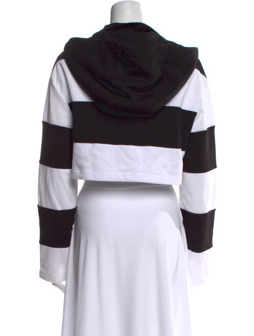 Moose Knuckles Colorblock Pattern Long Sleeve Crop Top