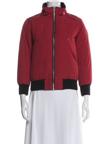 Pre-owned Moose Knuckles Bomber Jacket In Red