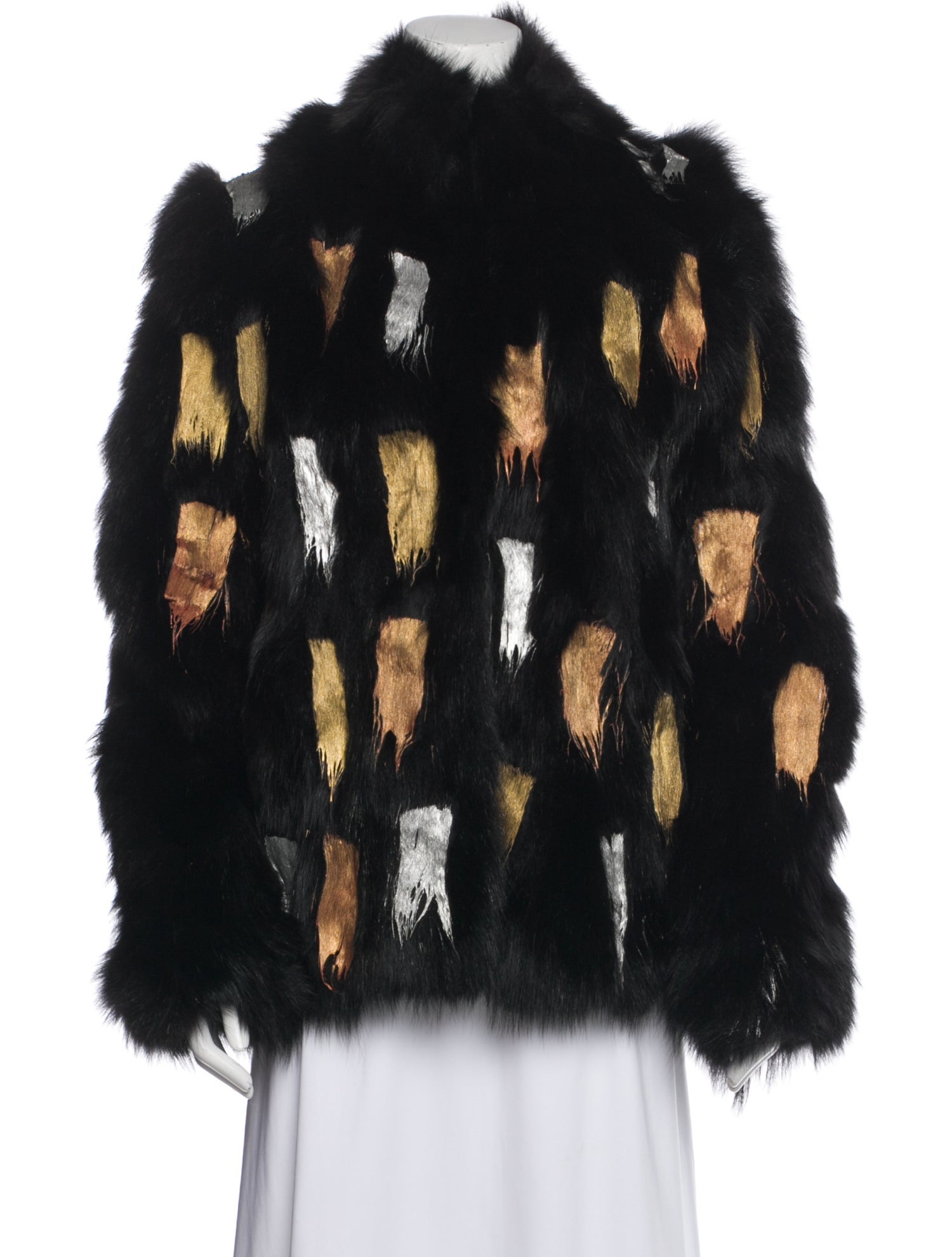 Moose Knuckles Fox Printed Faux Fur Coat