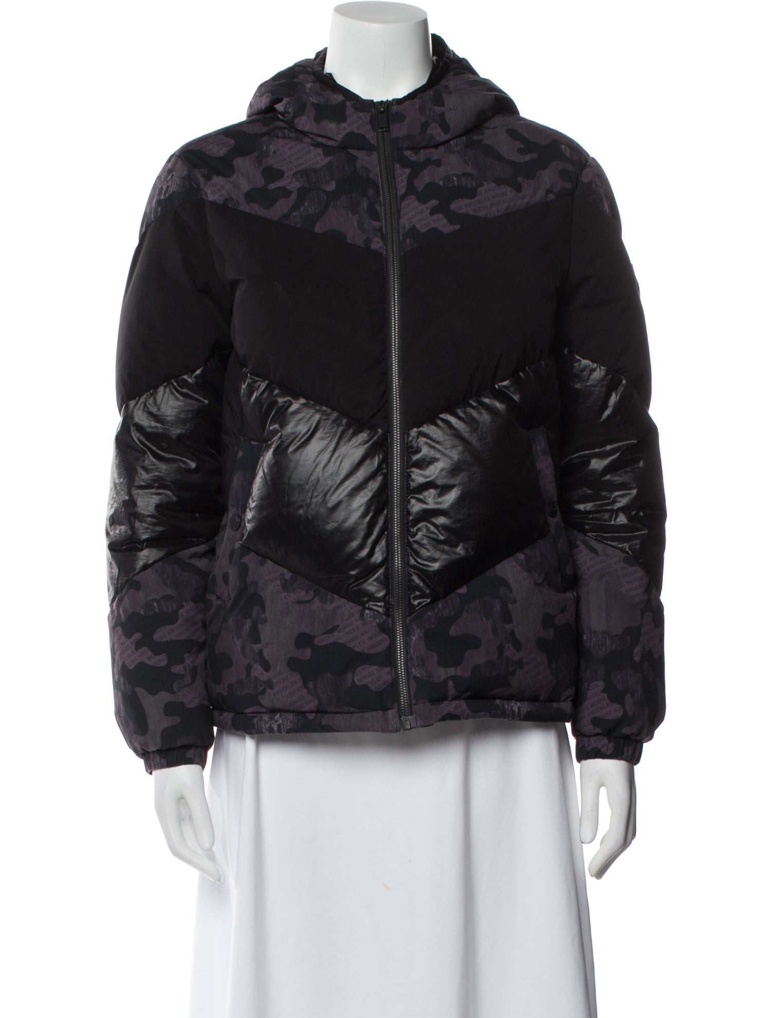 Moose Knuckles Camouflage Print Down Jacket