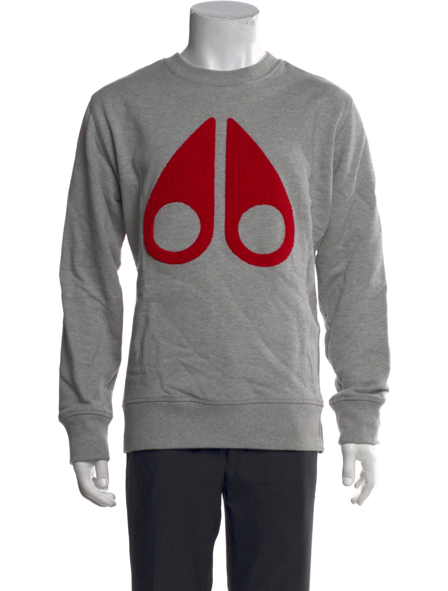 Moose Knuckles Graphic Print Crew Neck Pullover