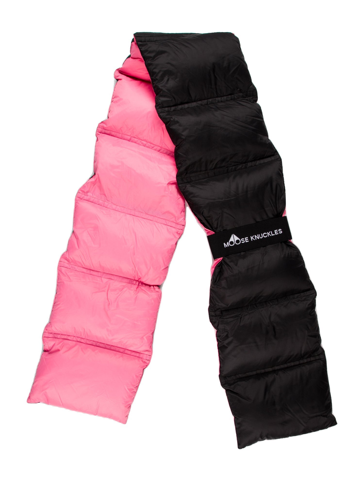 Moose Knuckles Nylon Colorblock Pattern Scarf