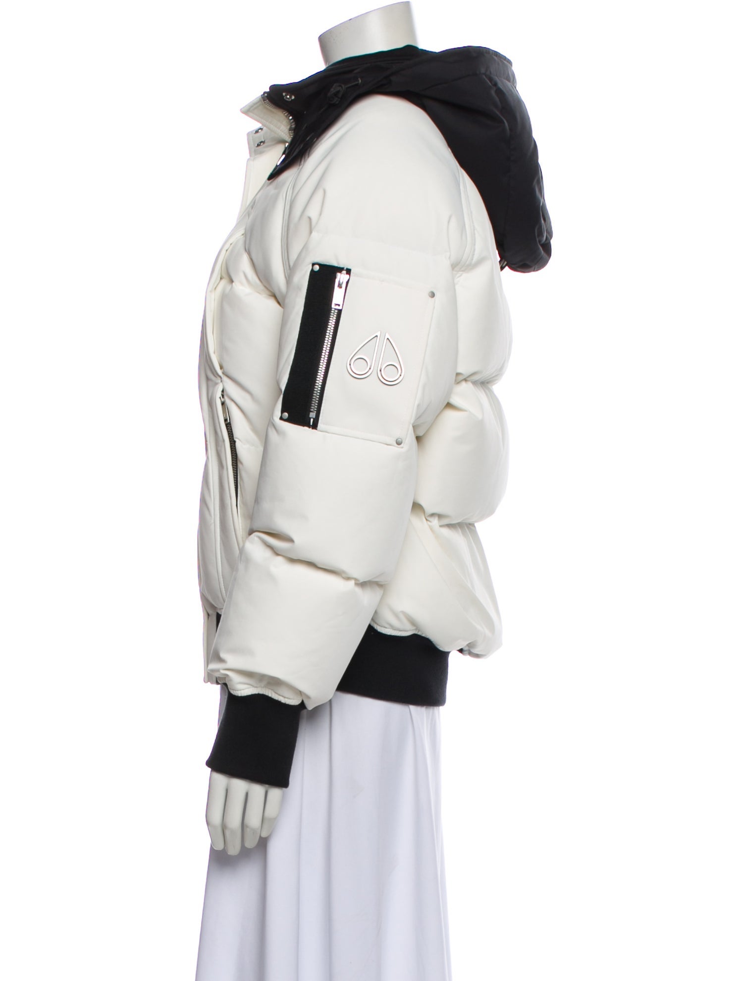 Moose Knuckles Colorblock Pattern Down Jacket