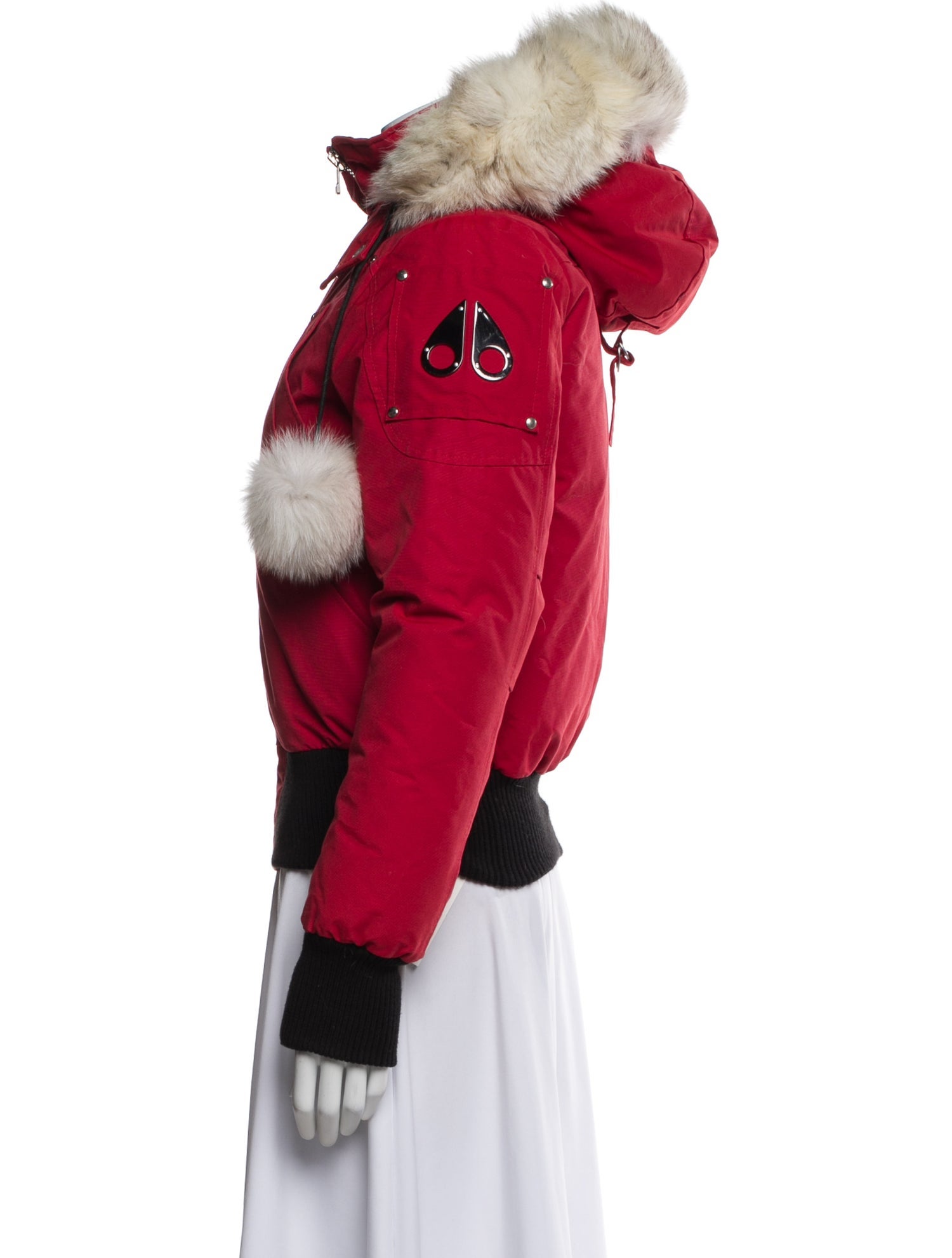 Moose Knuckles Colorblock Pattern Faux Fur Jacket