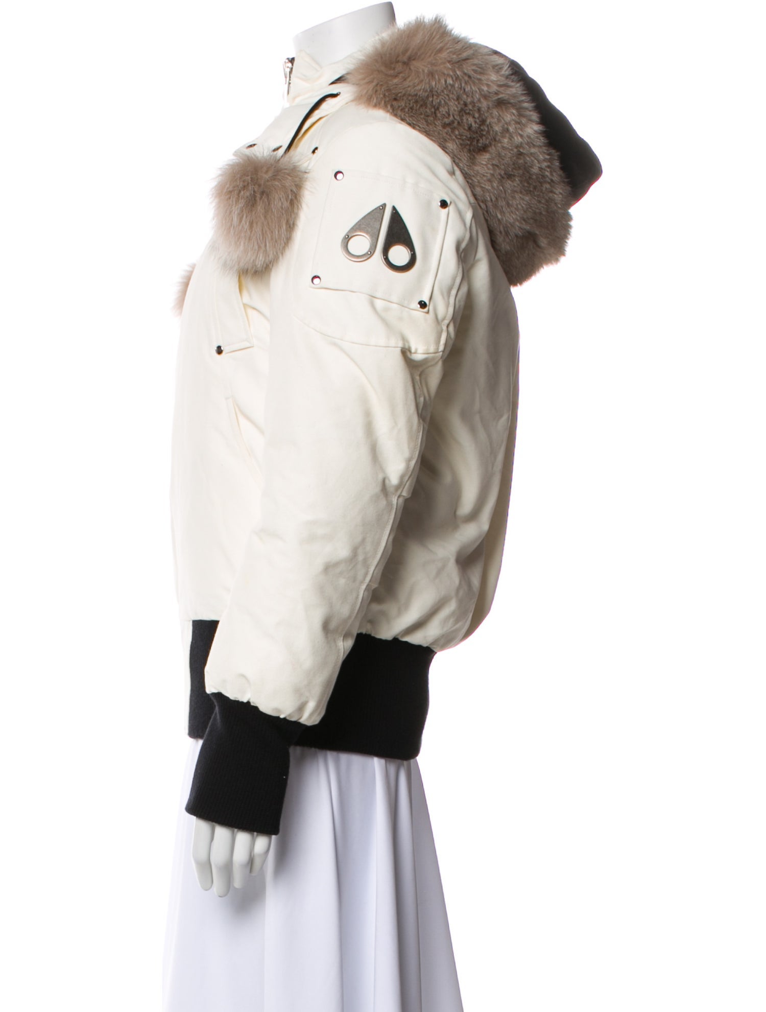 Moose Knuckles Colorblock Pattern Bomber Jacket