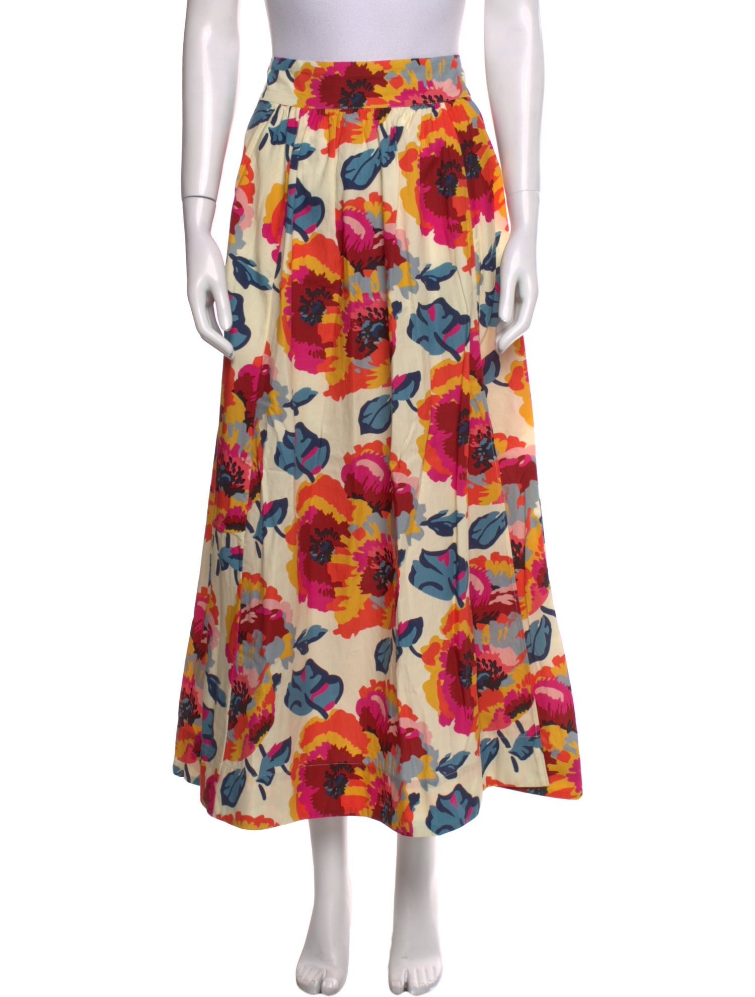 Momoni x Sezane Floral Print Long Skirt