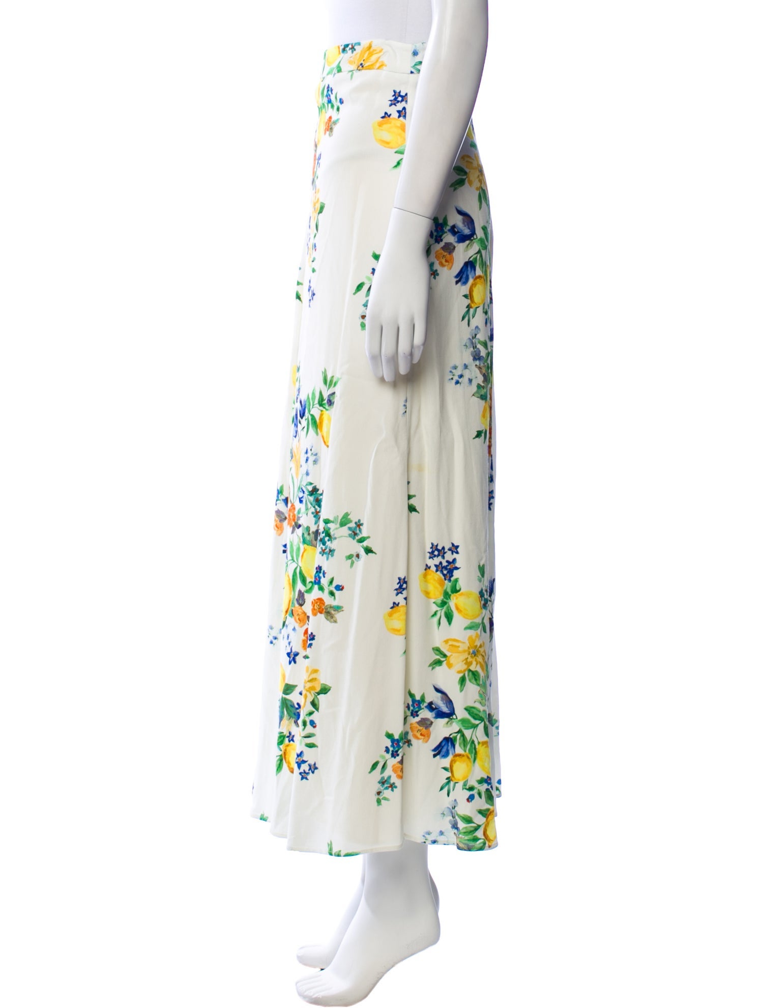 Momoni x Sezane Floral Print Midi Length Skirt