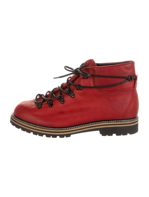 Montelliana Leather Hiking Boots Red