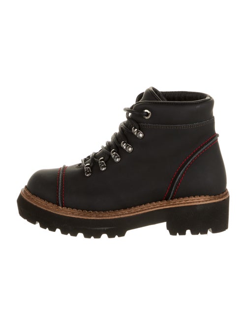 Montelliana Leather Combat Boots Black