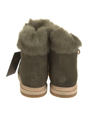 Montelliana Suede Printed Lace-Up Boots