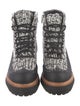 Montelliana Wool Tweed Pattern Combat Boots