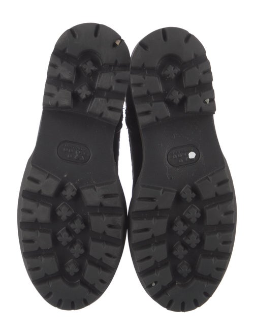 Montelliana Wool Tweed Pattern Combat Boots