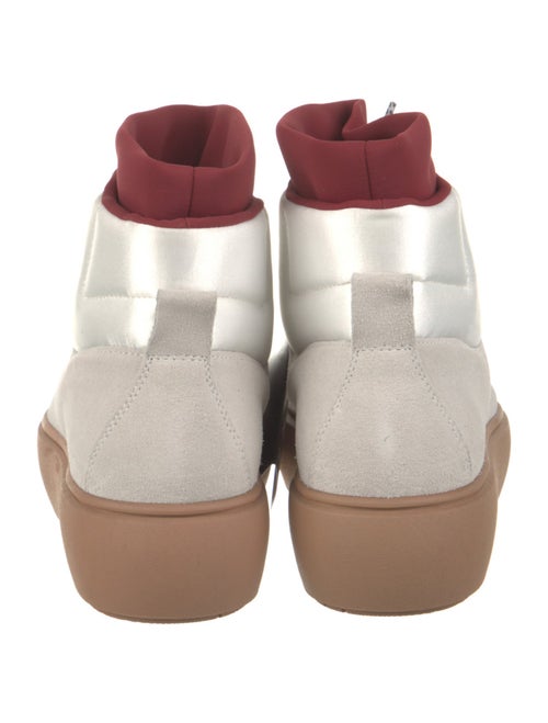 Montelliana Suede Colorblock Pattern Combat Boots