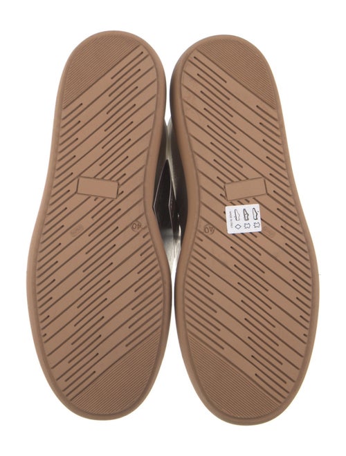 Montelliana Suede Colorblock Pattern Combat Boots