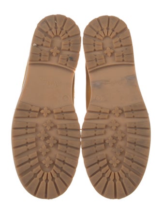 Montelliana Suede Whipstitch Trim Lace-Up Boots