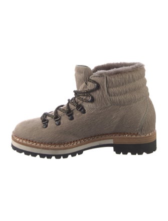 Montelliana Fur Lace-Up Boots