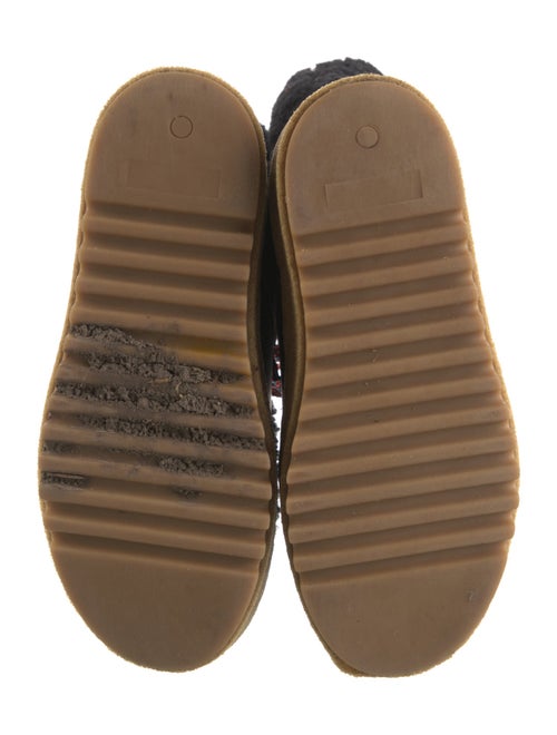 Montelliana Leather Fur Trim Lace-Up Boots