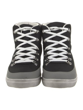 Montelliana Nylon Colorblock Pattern Lace-Up Boots