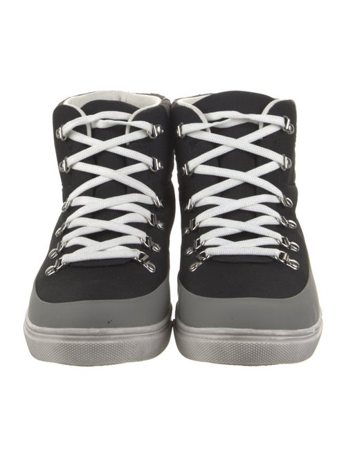 Montelliana Nylon Colorblock Pattern Lace-Up Boots