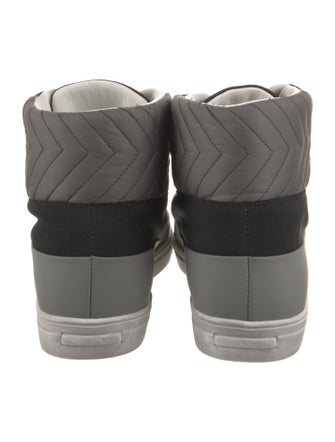 Montelliana Nylon Colorblock Pattern Lace-Up Boots