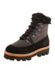Montelliana Suede Colorblock Pattern Combat Boots