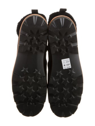 Montelliana Suede Colorblock Pattern Combat Boots