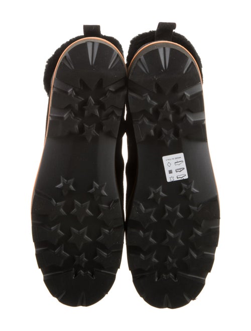 Montelliana Suede Colorblock Pattern Combat Boots