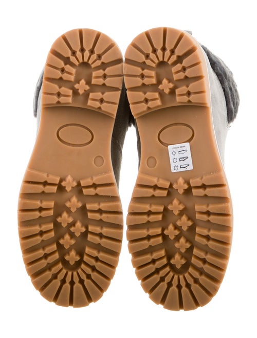 Montelliana Suede Faux Fur Trim Hiking Boots