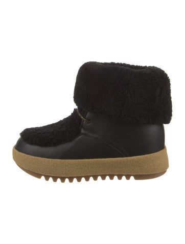 Montelliana Boots Leather Faux Fur Trim 9