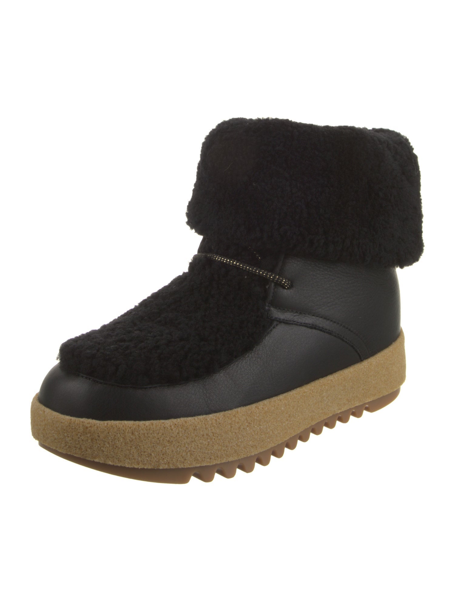 Montelliana Leather Faux Fur Trim Boots