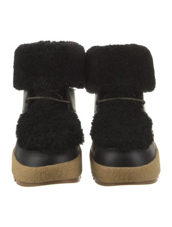 Montelliana Leather Faux Fur Trim Boots