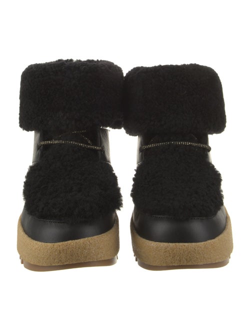 Montelliana Leather Faux Fur Trim Boots
